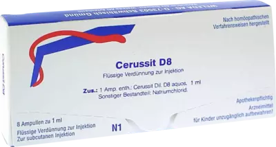 WELEDA CERUSSIT D 8 Ampullen 8X1 ml Ampullen