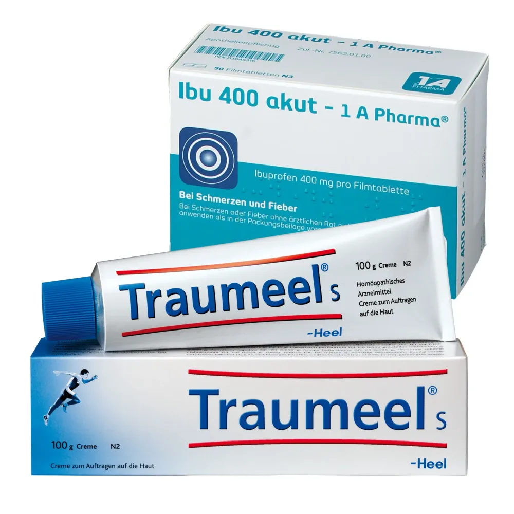 Traumeel Creme & Ibu 400 akut Set 1 Sparset