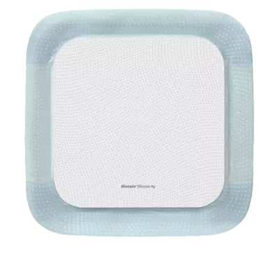 BIATAIN Silicone Ag Schaumverband 12,5x12,5 cm 5 St Verband