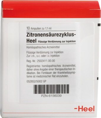 ZITRONENSÄUREZYKLUS Heel Ampullen 10 St Ampullen