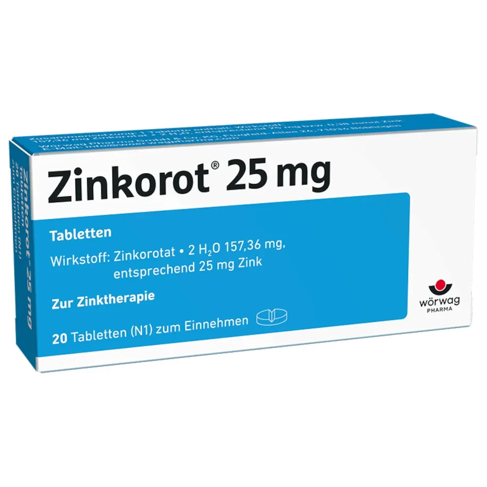 Zinkorot 25mg 20 St Tabletten