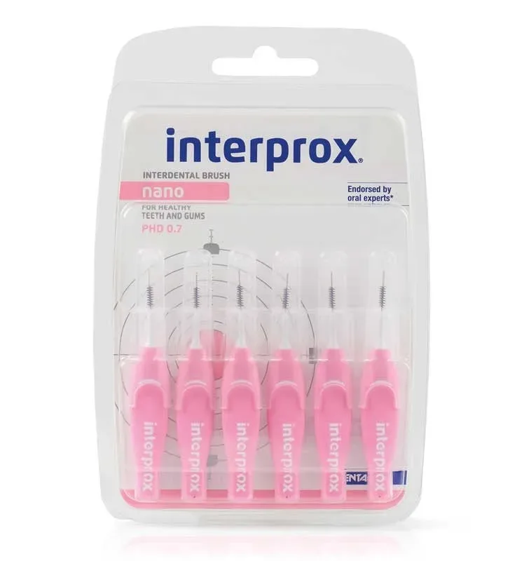 INTERPROX reg nano rosa Interdentalbürste Blister 6 St Zahnbürste