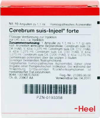 CEREBRUM SUIS Injeel forte Ampullen 10 St Ampullen