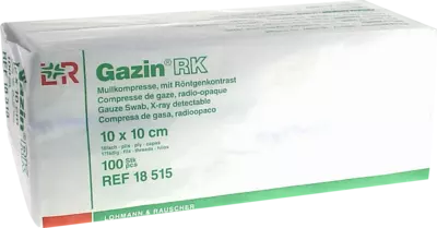 GAZIN Mullkomp.10x10 cm unsteril 16fach RK 100 St Kompressen