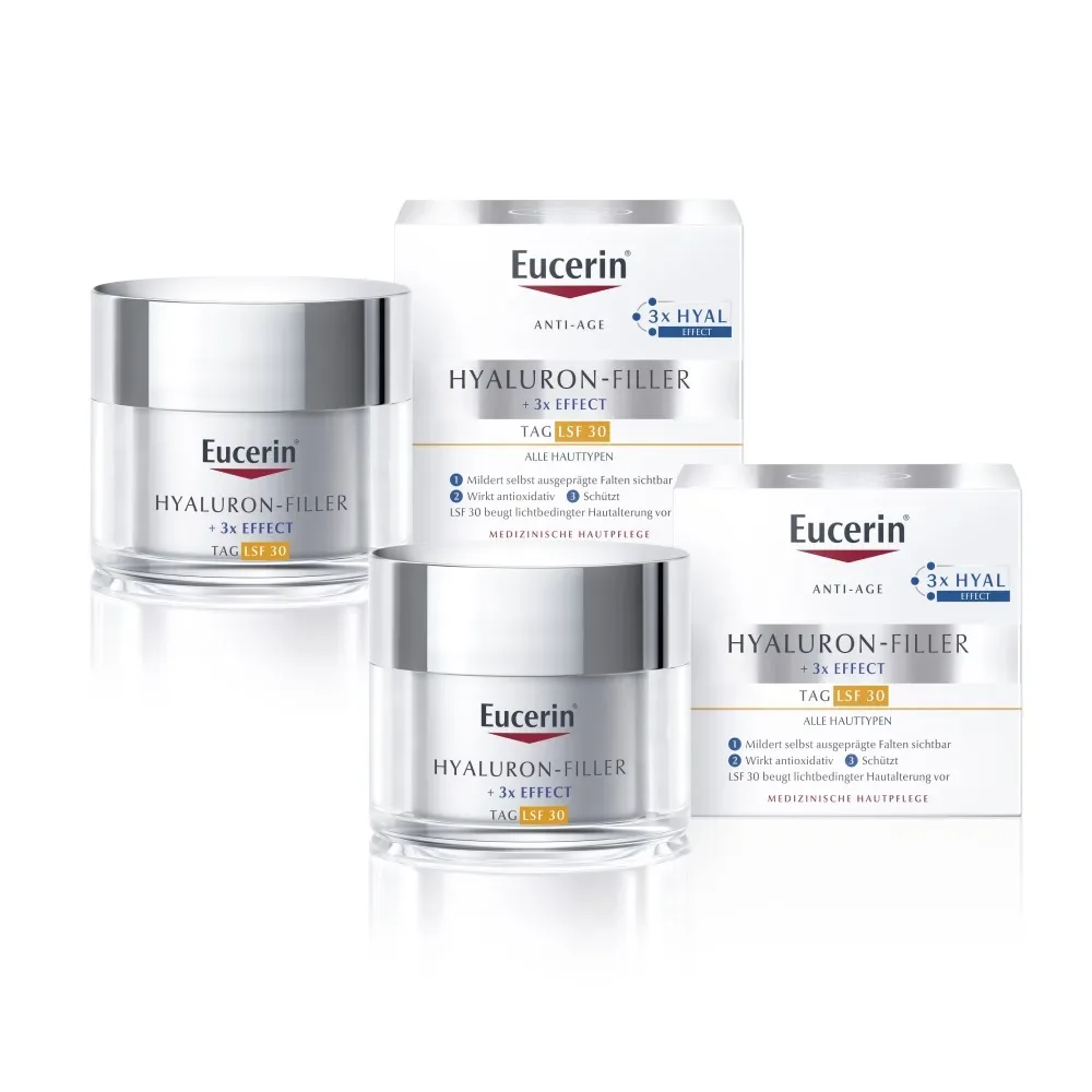 Eucerin Anti Age HYALURONFILLER Tagescreme LSF 30 Doppelpack 2X50 ml Creme