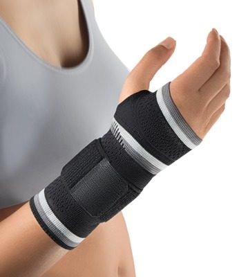 BORT ManuBasic Bandage links large schwarz 1 St Bandage