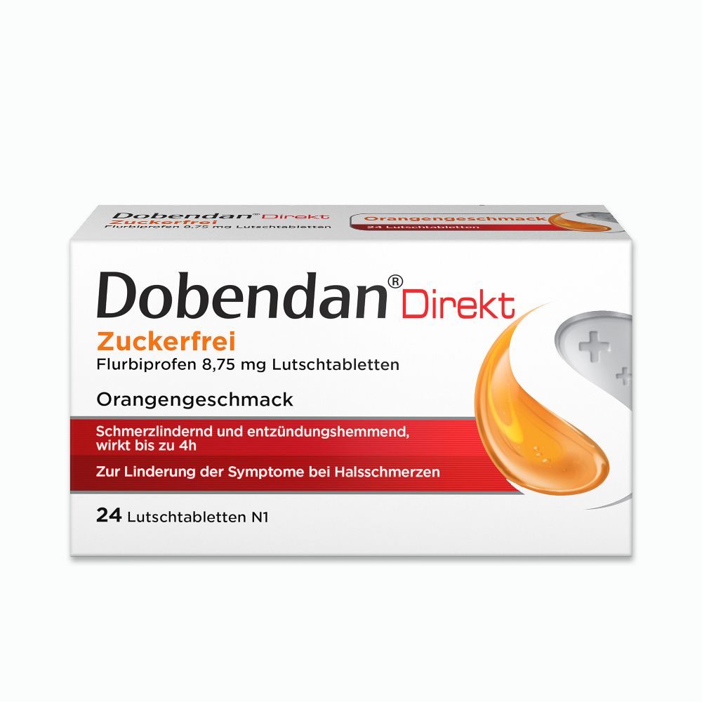 Dobendan Direkt Zuckerfrei Orangen-Geschmack 24 St Lutschtabletten
