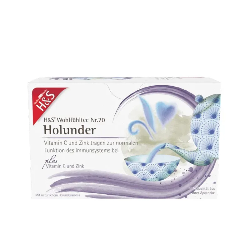 H&S Wohlfühltee Holunder mit Vitamin C & Zink 20X2.5 g Filterbeutel