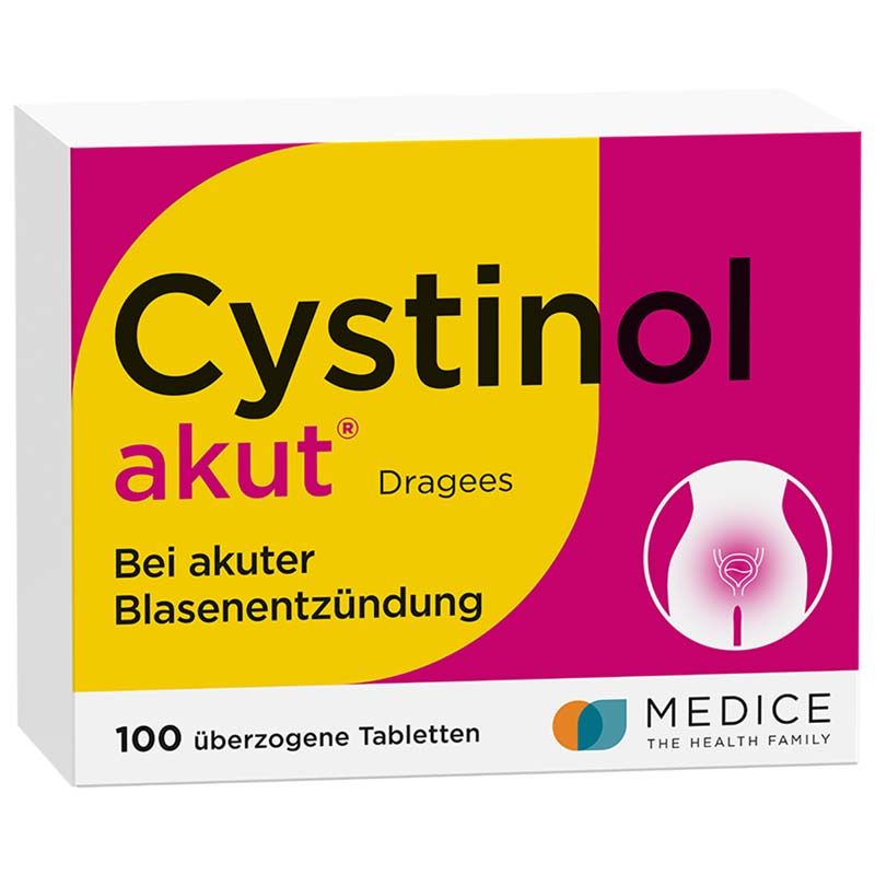 Cystinol akut bei akuter Blasenentzündung & Harnwegsinfektion 100 St Überzogene Tabletten