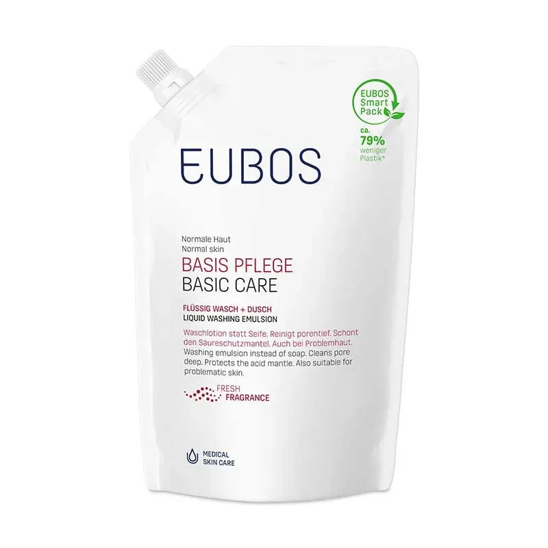 EUBOS BASISPFLEGE FLÜSSIG WASCH+DUSCH WASCHLOTION Nachfüllbeutel 400 ml Flüssigkeit