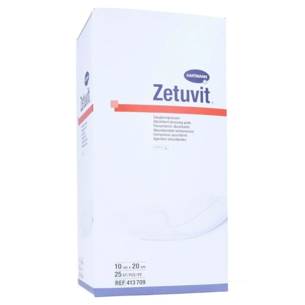 ZETUVIT Saugkompressen steril 10x20 cm 25 St Kompressen
