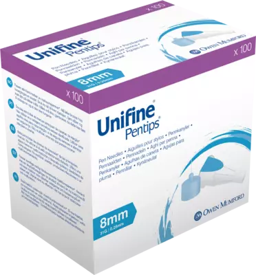 UNIFINE Pentips Kanüle 31 G 8 mm 100 St Kanüle