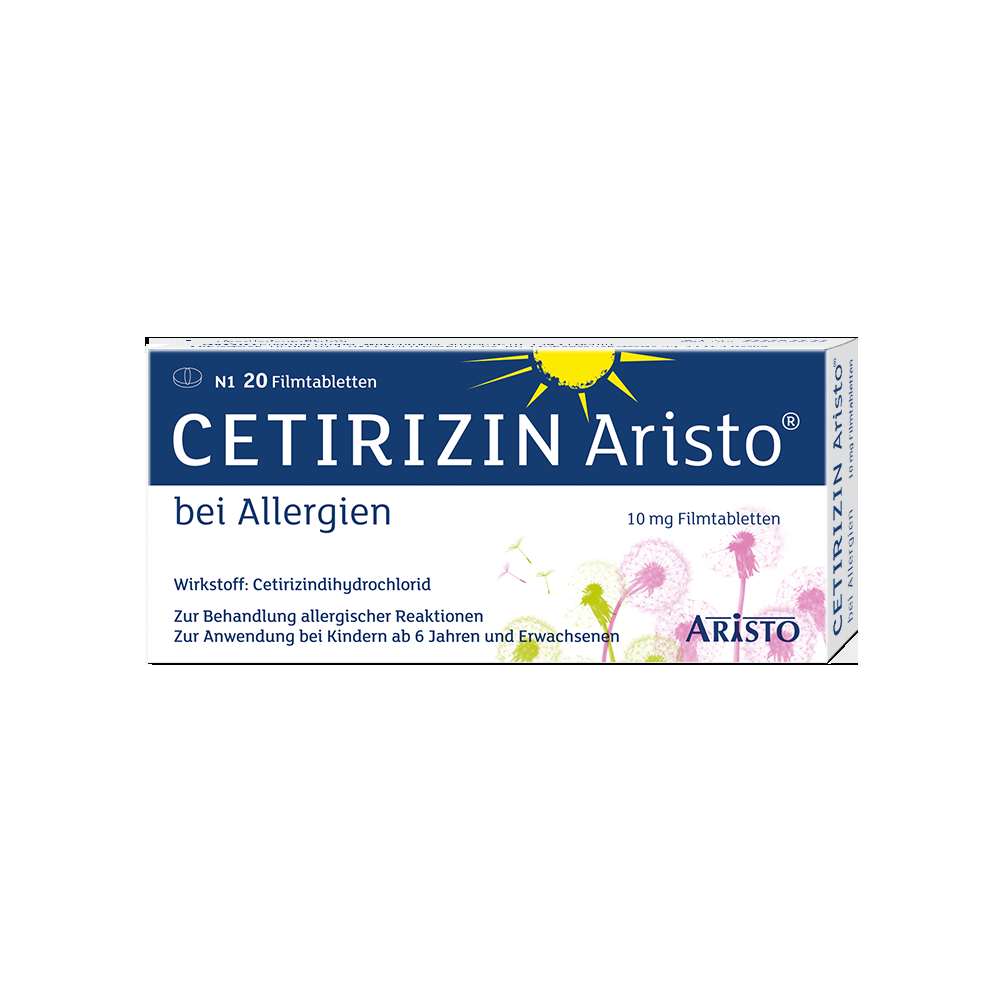Cetirizin Aristo bei Allergien 10mg 20 St Filmtabletten