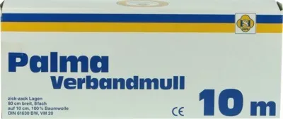 PALMA Verbandmull 80 cm 10 m zickzack Lagen 1 St