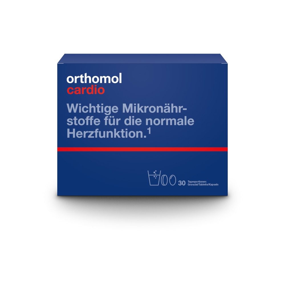 orthomol cardio - mit Magnesium, Omega-3-Fettsäure, Vitamin D - Granulat/Tabletten/Kapseln