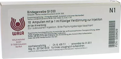 Bindegewebe Gl D30 Ampullen 10X1 ml Ampullen