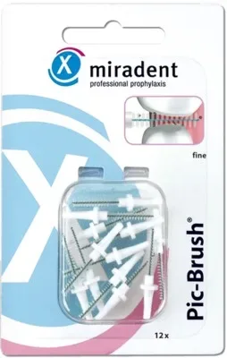 MIRADENT Pic-Brush fine Ersatzbürsten weiß 12 St