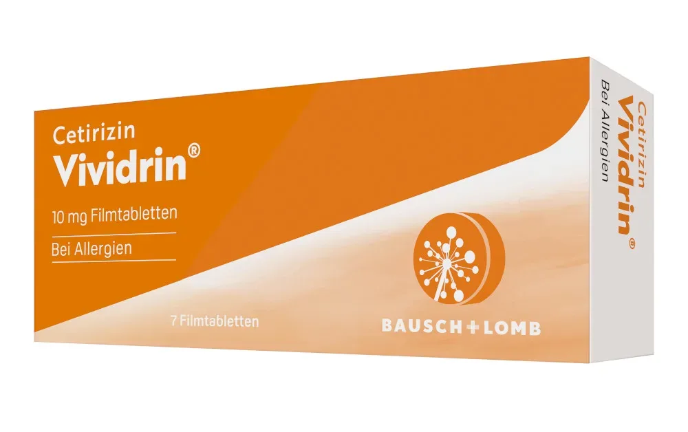 Cetirizin Vividrin - Schnell wirksame Allergietabletten 7 St Filmtabletten