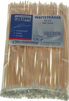 WATTESTÄBCHEN Holz 23 cm mit Wattekopf 100 St