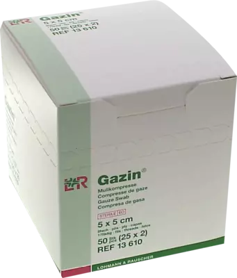 GAZIN Mullkomp.5x5 cm steril 8fach 25X2 St Kompressen