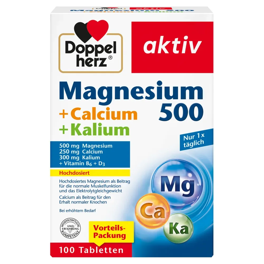 Doppelherz aktiv Magnesium + Calcium + Kalium 100 St Tabletten