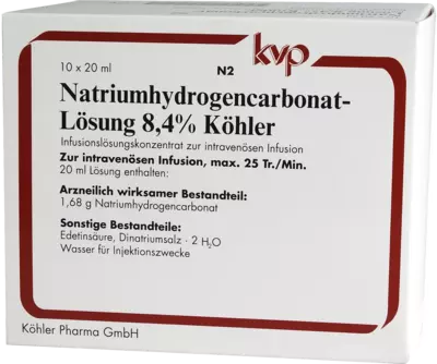 NATRIUMHYDROGENCARBONAT-Lösung 8,4% Köhler 10X20 ml Infusionslösung