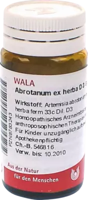 Abrotanum ex herba D3 Globuli 20 g Globuli