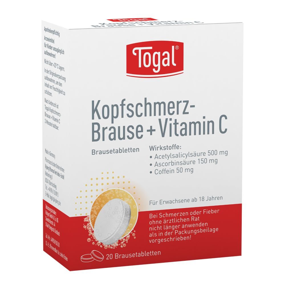 Togal Kopfschmerz-Brause+Vitamin C 20 St Brausetabletten