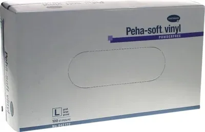 Peha-soft Vinyl Untersuchungshandschuhe unsteril puderfrei L 100 St Handschuhe