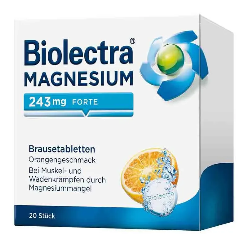 Biolectra MAGNESIUM 243mg FORTE Orange  20 St Brausetabletten