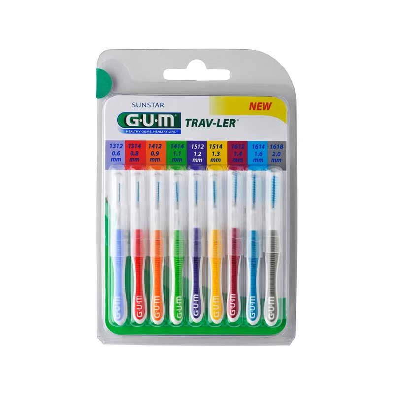 GUM TRAV-LER Sortiment Interdentalbürsten 9 St Zahnbürste