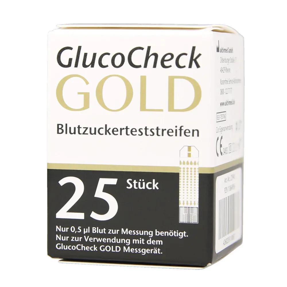 GLUCO CHECK GOLD Blutzuckerteststreifen 25 St Teststreifen