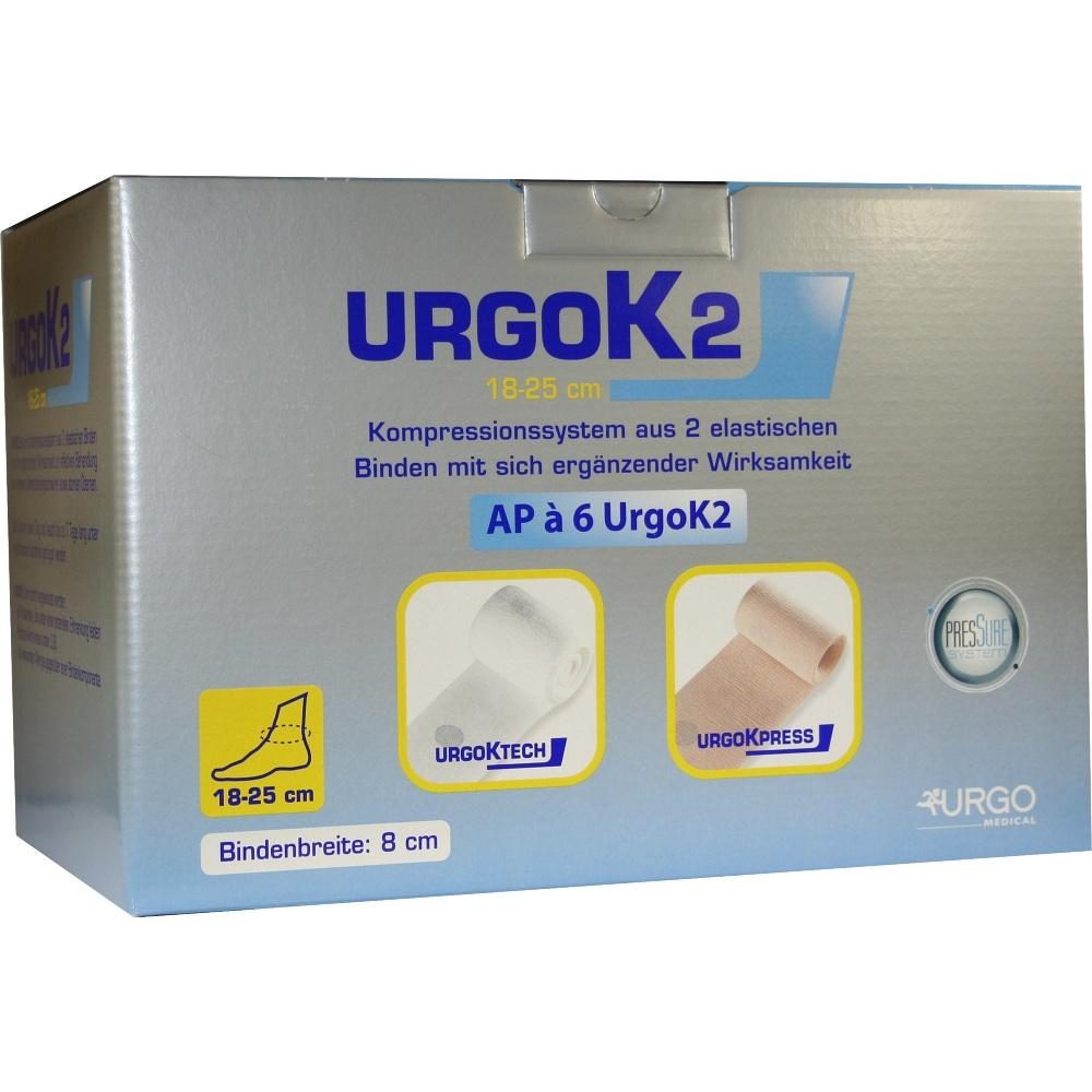 URGOK2 Kompr.Syst.8cm Knöchelumf.18-25cm 6 St Binden