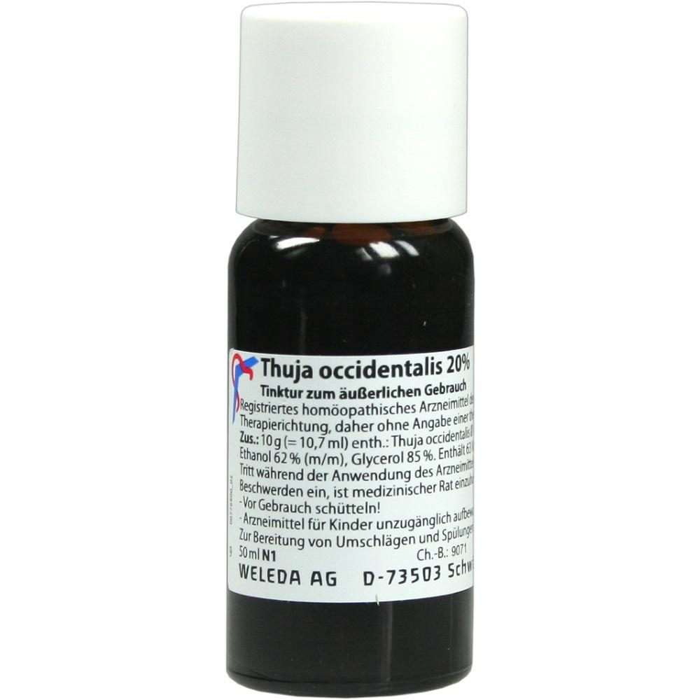 WELEDA THUJA OCCIDENTALIS 20% äußerlich Tinktur 50 ml Tinktur