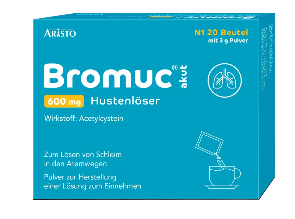Bromuc akut 600mg Hustenlöser 20 St Pulver zur Herstellung einer Lösung zum Einnehmen