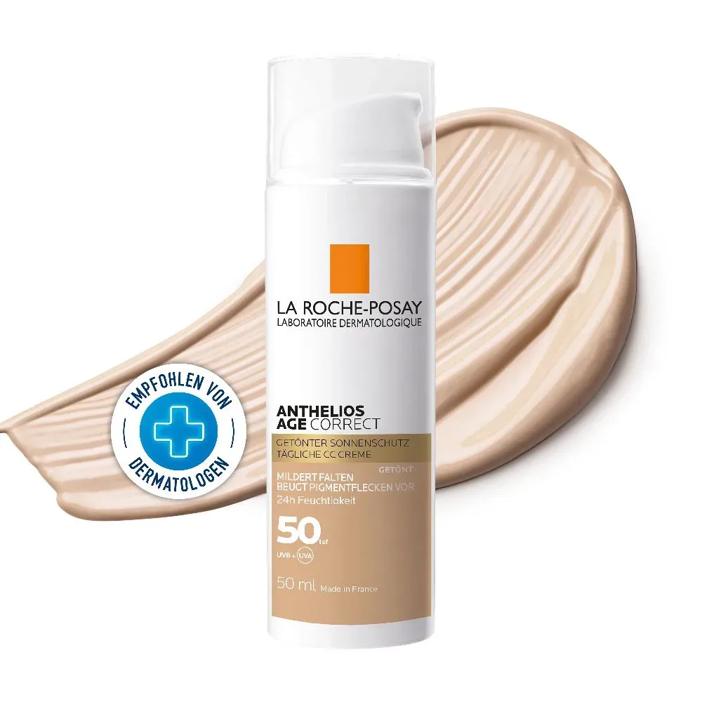 LA ROCHE-POSAY ANTHELIOS AGE CORRECT Getönter Sonnenschutz LSF50 50 ml Creme