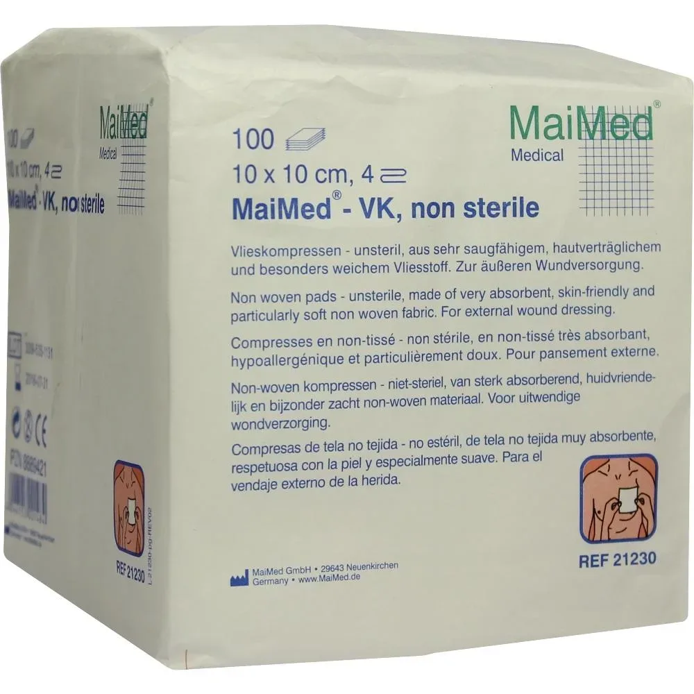 VLIESKOMPRESSEN 10x10 cm unsteril 100 St Kompressen