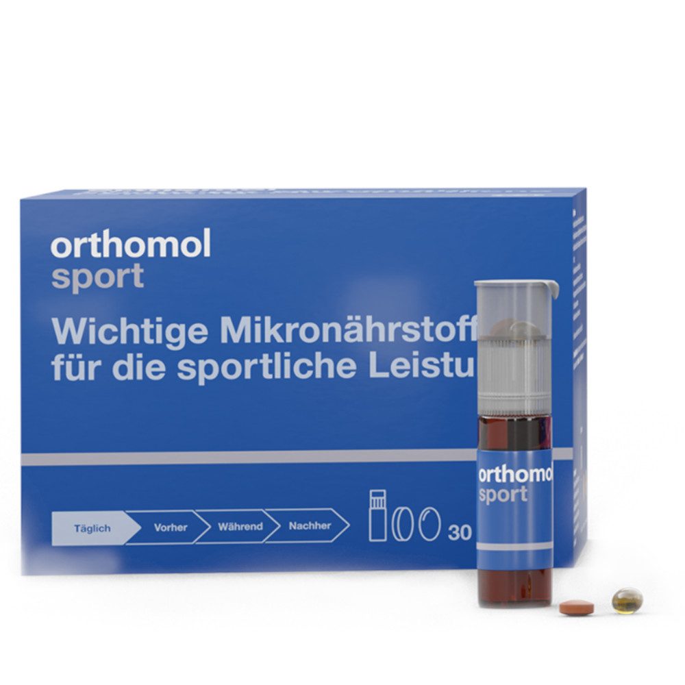 orthomol sport - Mikronährstoffe mit Magnesium, Vitamin D und B12 - Trinkampullen/Tabletten/Kapseln