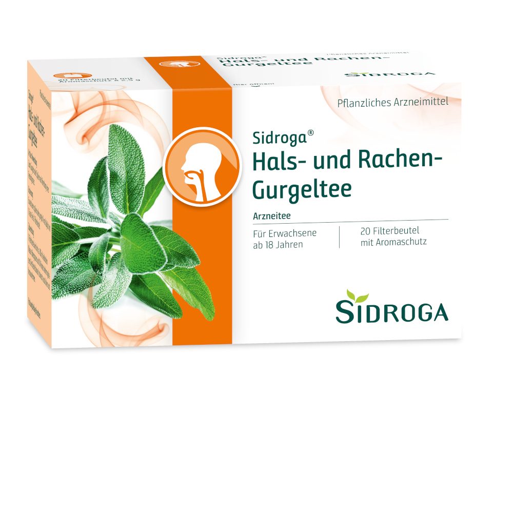 SIDROGA Hals- und Rachen-Gurgeltee Filterbeutel 20X2.5 g Tee