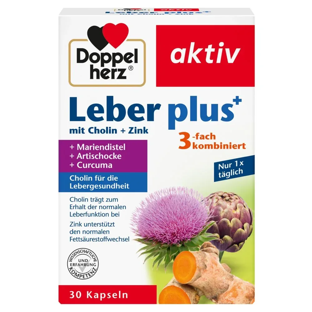 Doppelherz aktiv Leber plus mit Cholin + Zink 30 St Kapseln