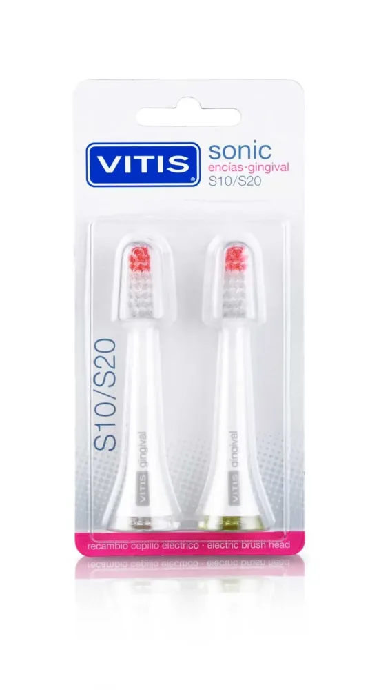 VITIS SONIC Ersatzkopfbürsten medium 2 St Zahnbürste