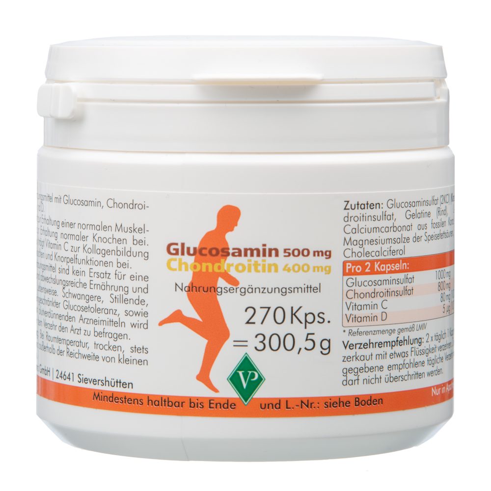 GLUCOSAMIN 500 mg+Chondroitin 400 mg Kapseln 270 St Kapseln