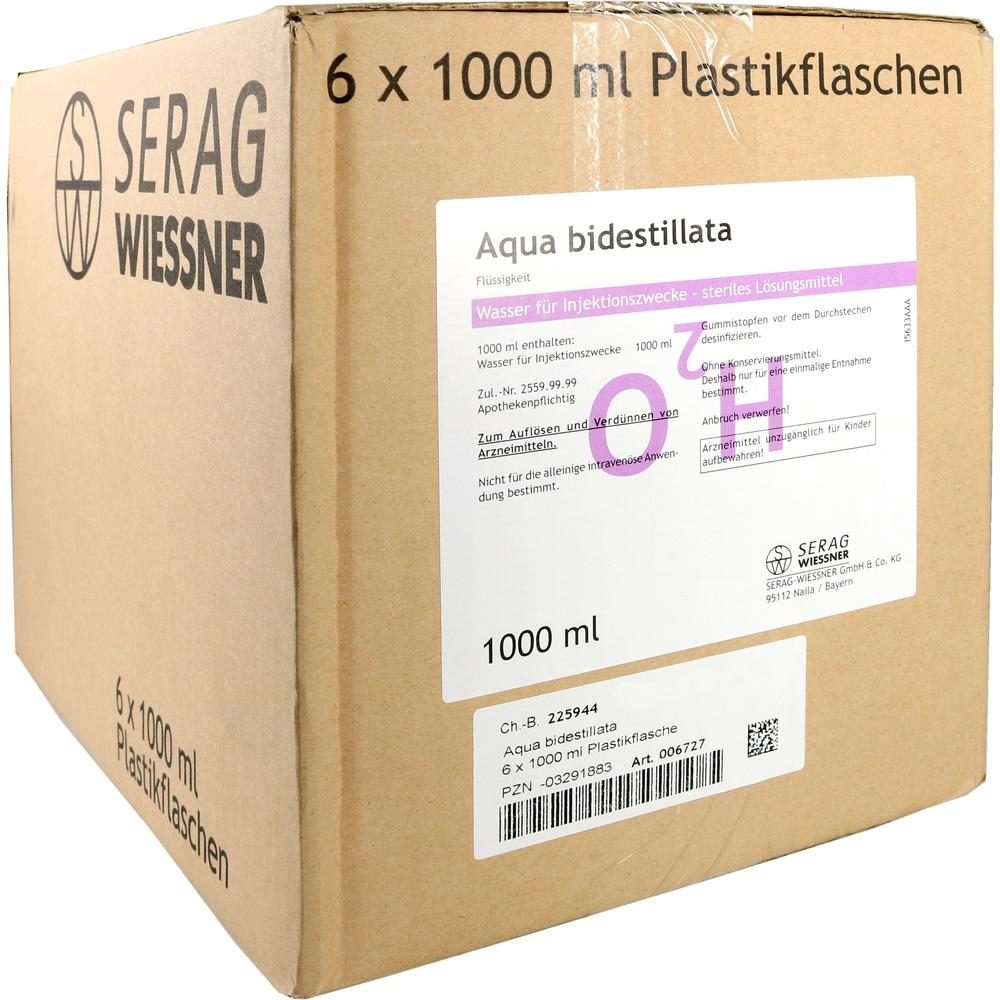AQUA BIDEST Plastik 6X1000 ml Infusionslösung