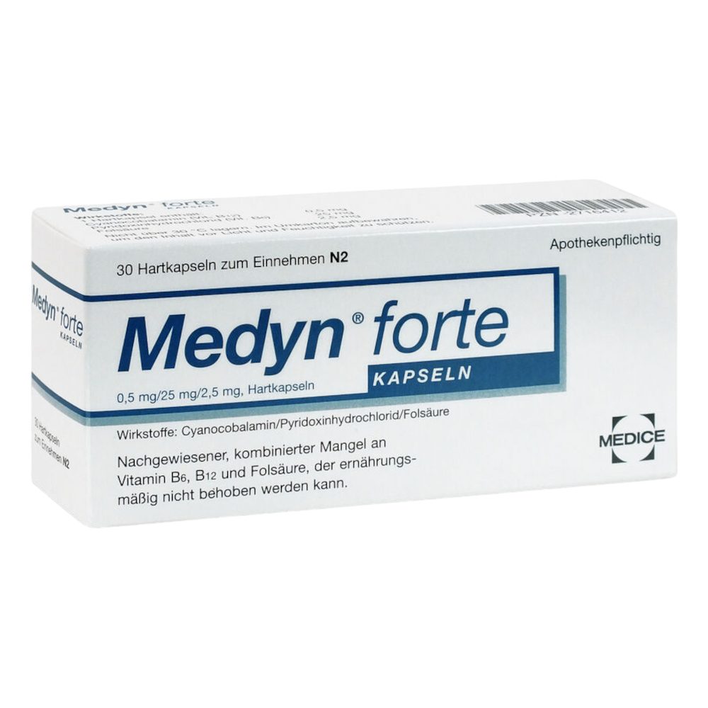 Medyn forte 30 bei Erschöpfung durch Vitamin-Mangel 30 St Hartkapseln