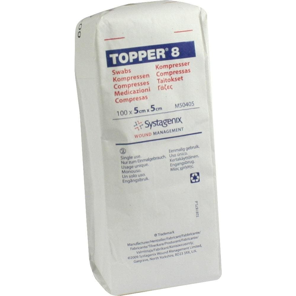 TOPPER 8 Kompr.5x5 cm unsteril 100 St Kompressen