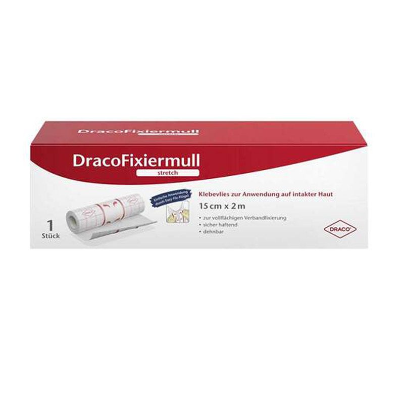 DracoFixiermull stretch 15 cm x 2 m 1 St Pflaster