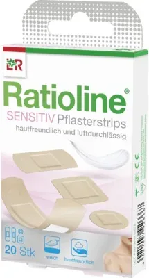 RATIOLINE sensitive Pflasterstrips in 4 Größen 20 St Pflaster