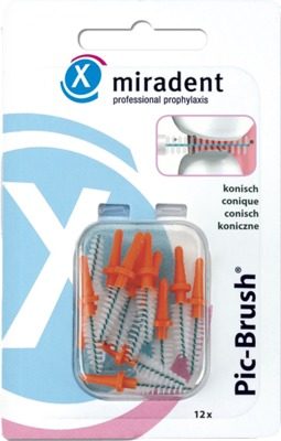 MIRADENT Pic-Brush konisch orange 12 St