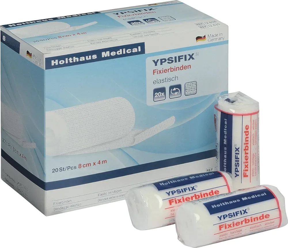 YPSIFIX Fixierbinde elastisch 6 cmx4 m im Zellglas 1 St Binden