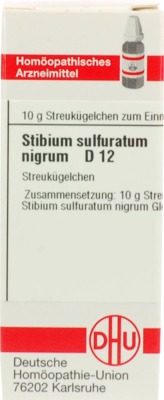 STIBIUM SULFURATUM NIGRUM D 12 Globuli 10 g Globuli